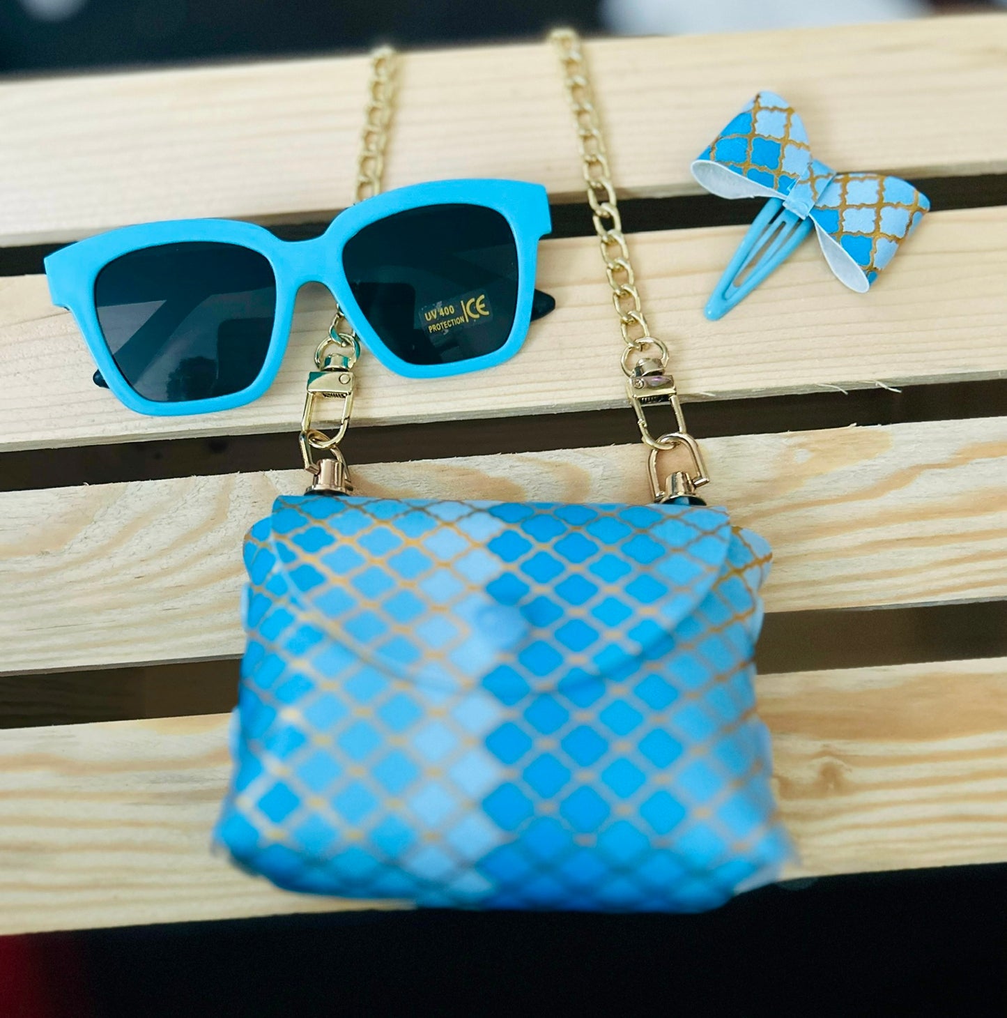 Toddler purse and bow set